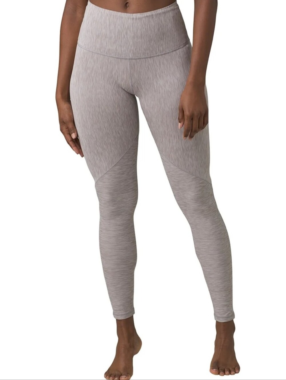 Prana "EcoSpave" Legging Workout Tight Heathered Tan | Women's Size L